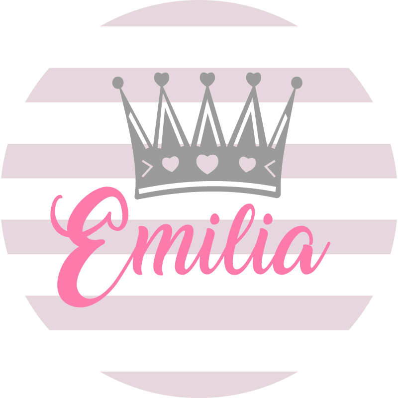 CROWN AND STRIPES custom vinyl rug - TenStickers