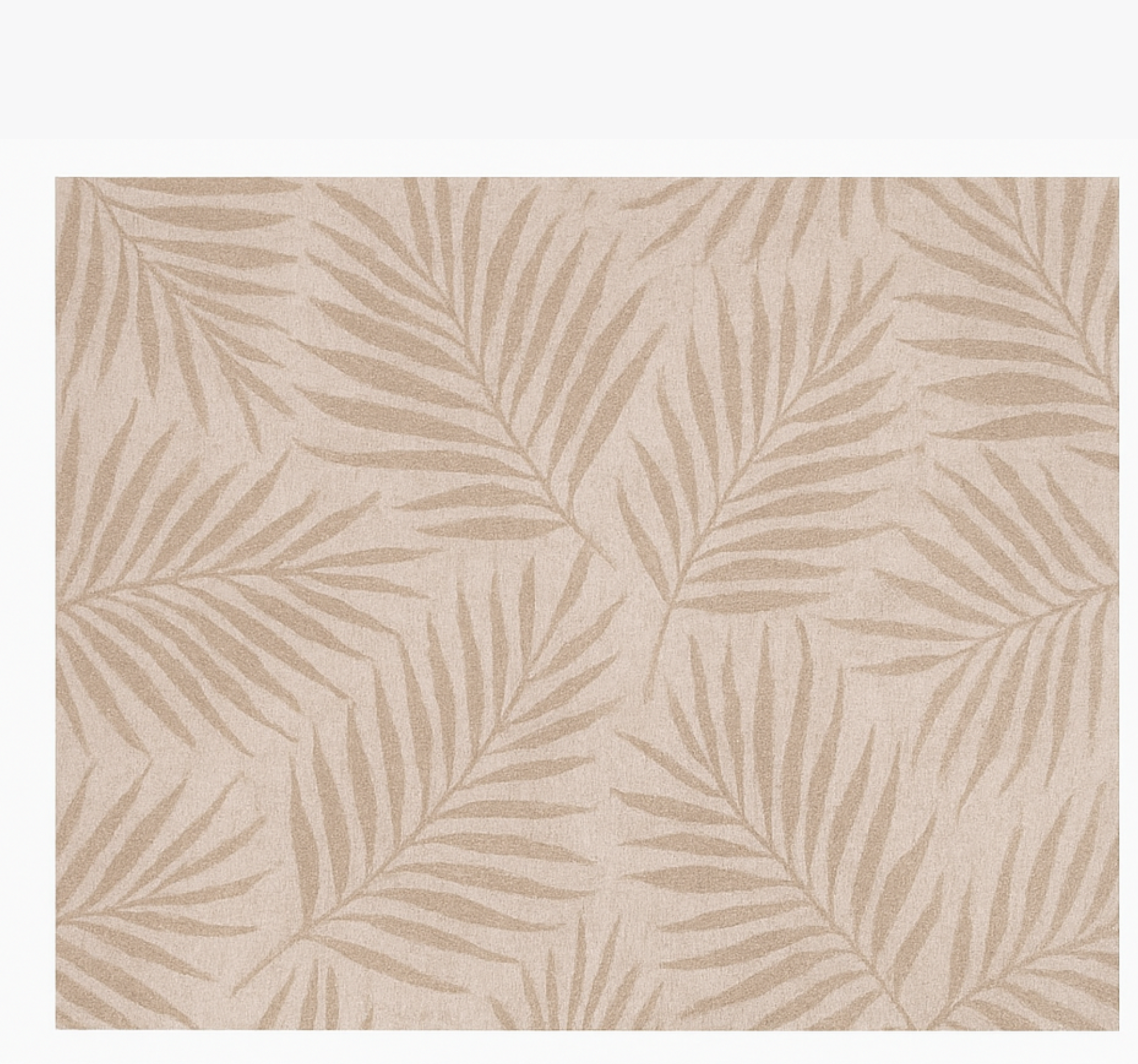 Subtle Palm Frond dining room vinyl rug - TenStickers