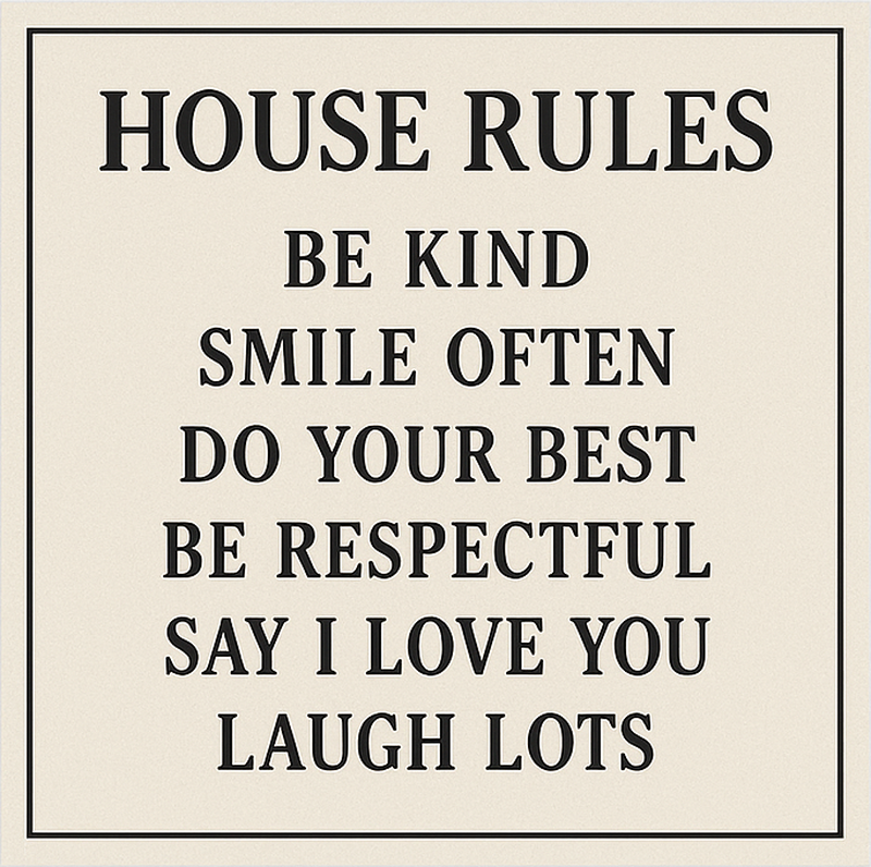 Custom rug house basic rules - TenStickers