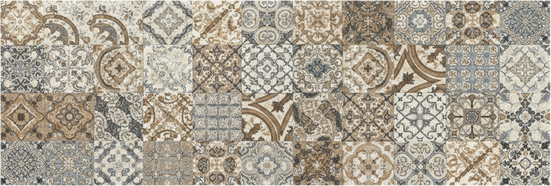 Kitchen vinyl rug ornate patchwork design - TenStickers
