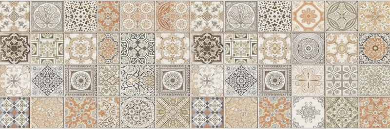 Vintage warm collage kitchen vinyl rug - TenStickers