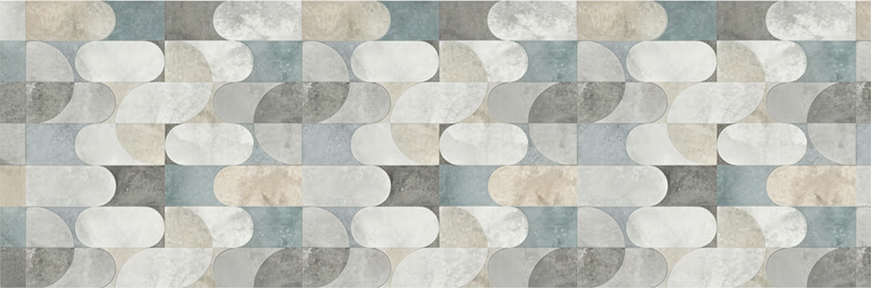 Kitchen vinyl rug in modern pill mosaic design - TenStickers