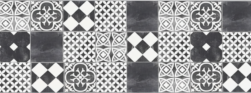 Kitchen vinyl rug in vibrant contrast patterns - TenStickers