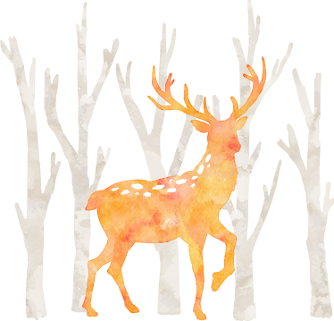 Animal vinyl rug deer winter design - TenStickers