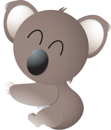 Happy koala animal vinyl rug - TenStickers