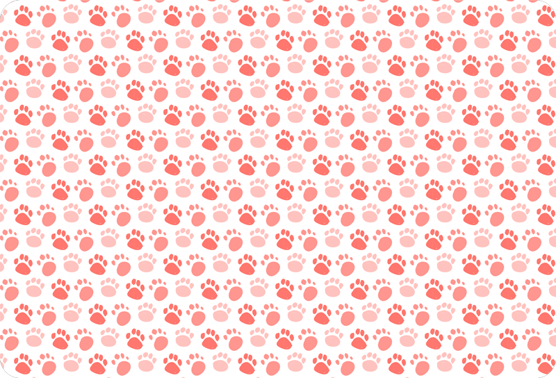 Animal vinyl rug dog paw print trail - TenStickers