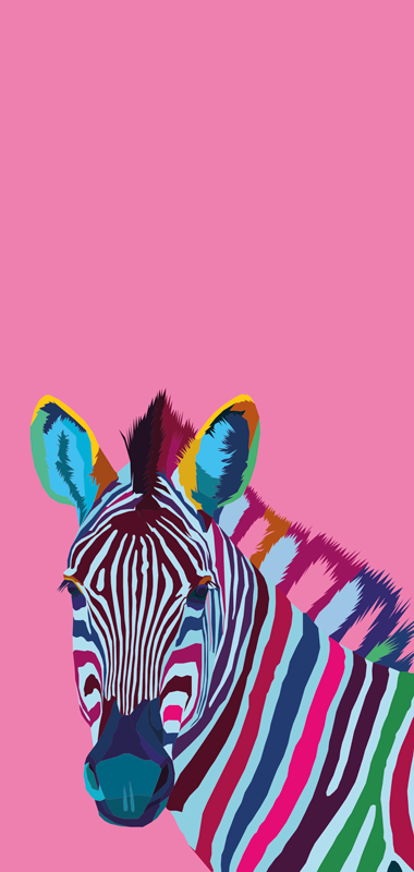 Animal vinyl rug zebra pop art iphone - TenStickers
