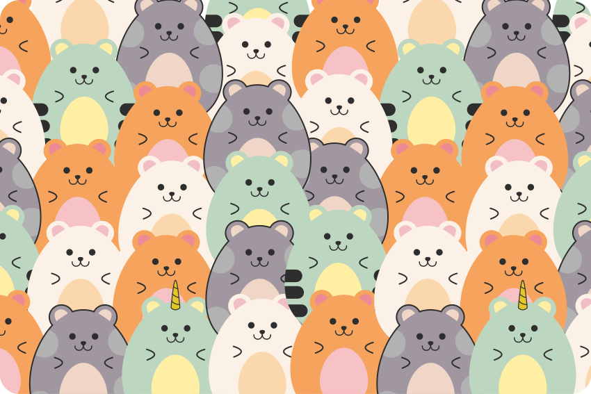 Animal vinyl rug multicolor hamsters eating - TenStickers