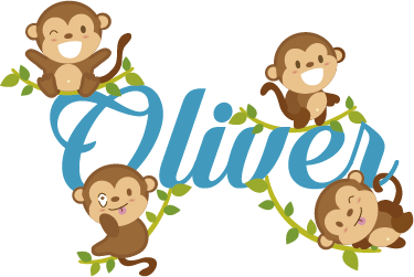 Animal vinyl rug with monkey design - TenStickers