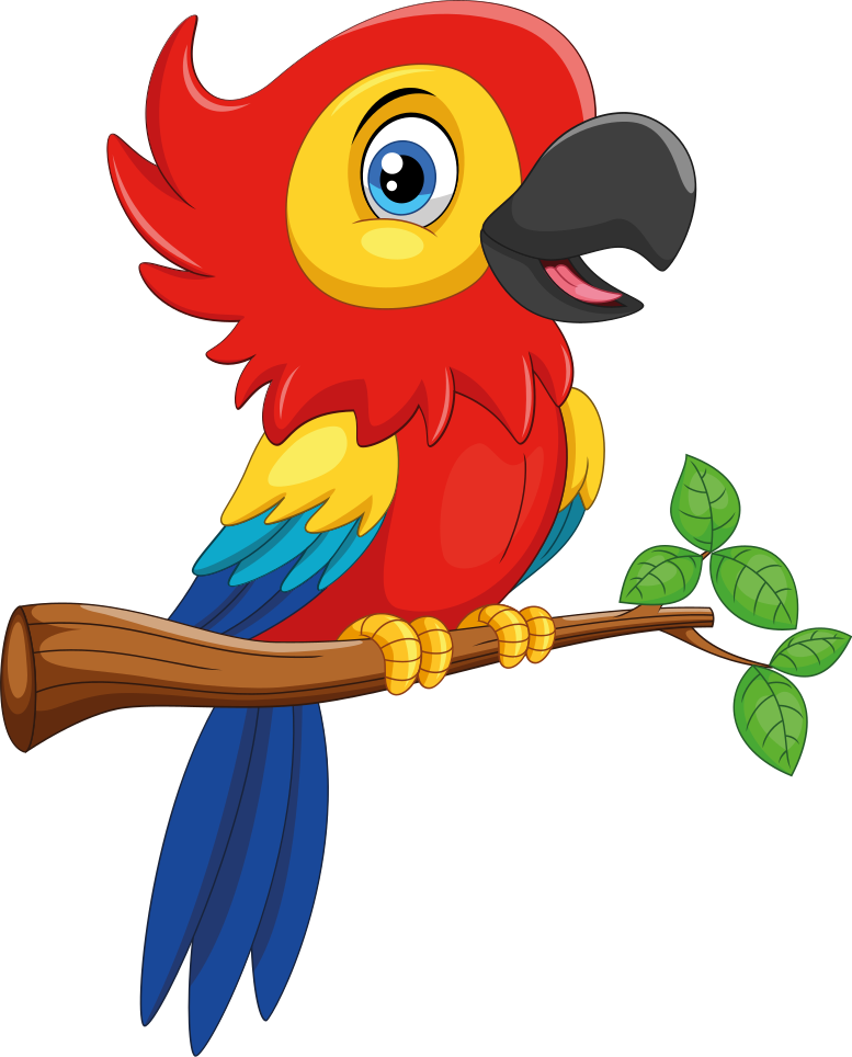 Animal vinyl rug colorful parrot design - TenStickers