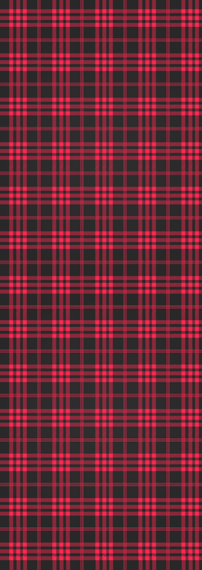Christmas vinyl rug christmas tartan pattern mat - TenStickers