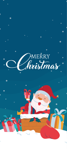 Christmas vinyl rug we celebrate christmas with santa - TenStickers