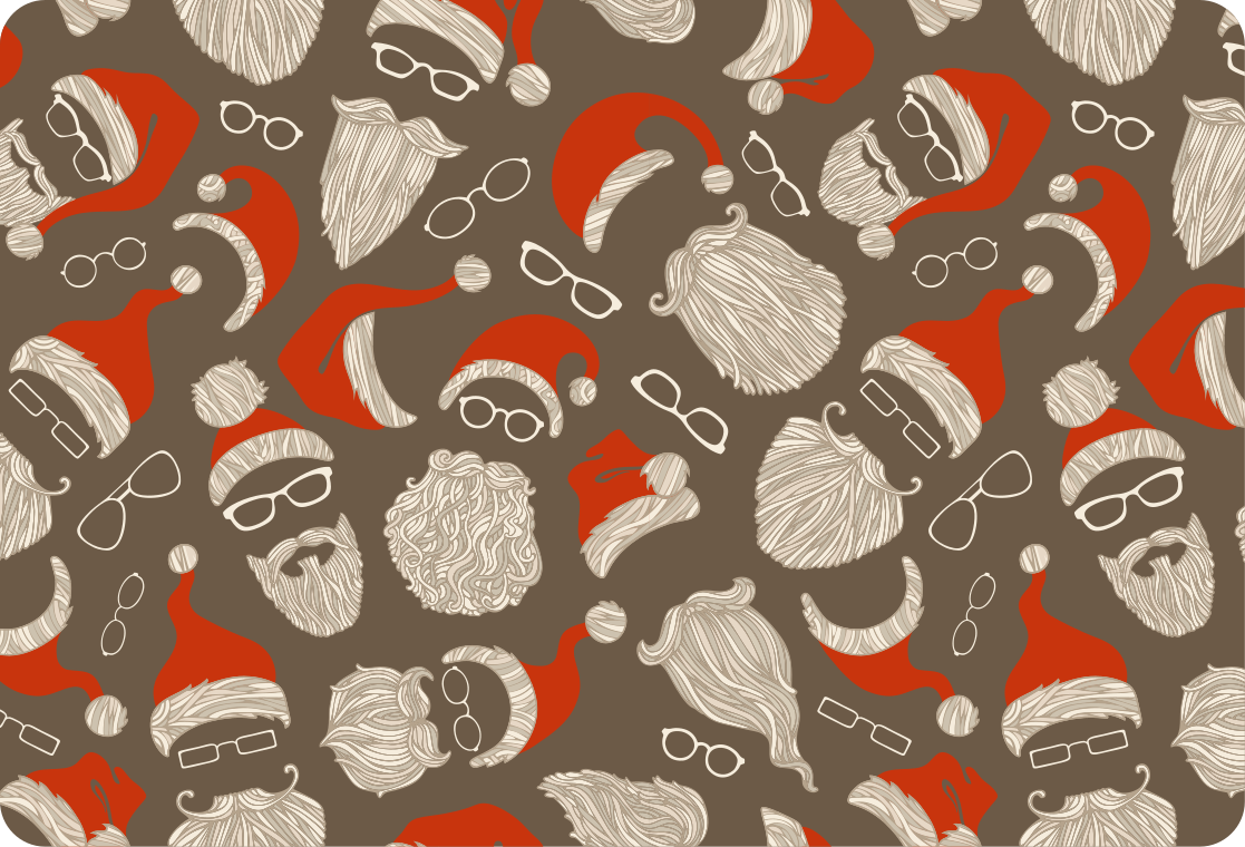 Christmas vinyl rug with vintage santa claus design - TenStickers