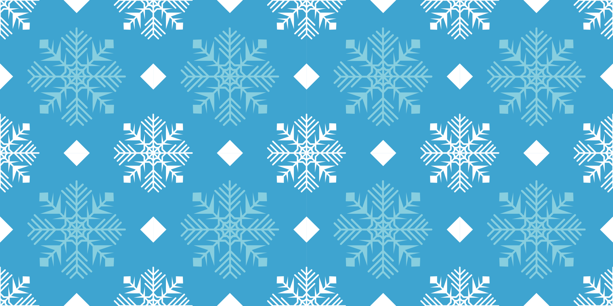 Christmas vinyl rug in blue snowflake tones - TenStickers