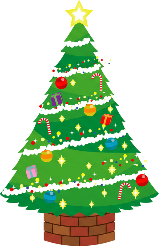 Christmas vinyl rug christmas tree design - TenStickers
