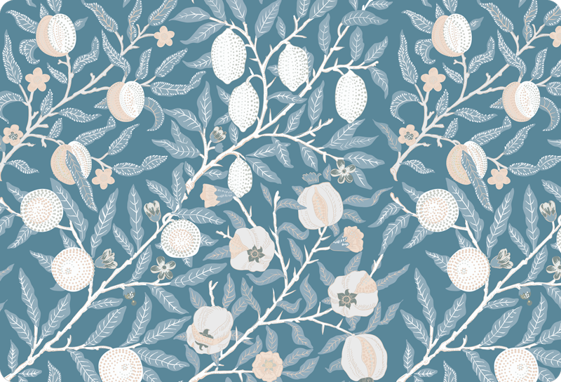 Fancy vintage pattern floral vinyl rug - TenStickers