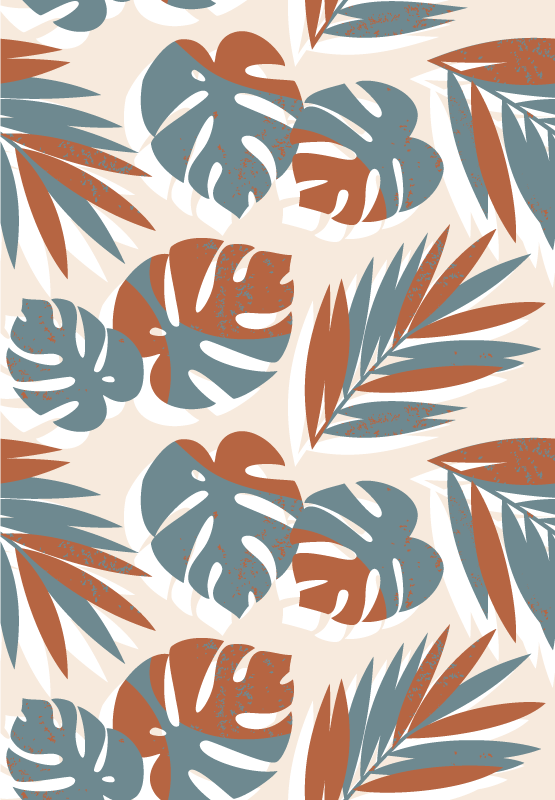 Floral vinyl rug big green monster plants for glass - TenStickers