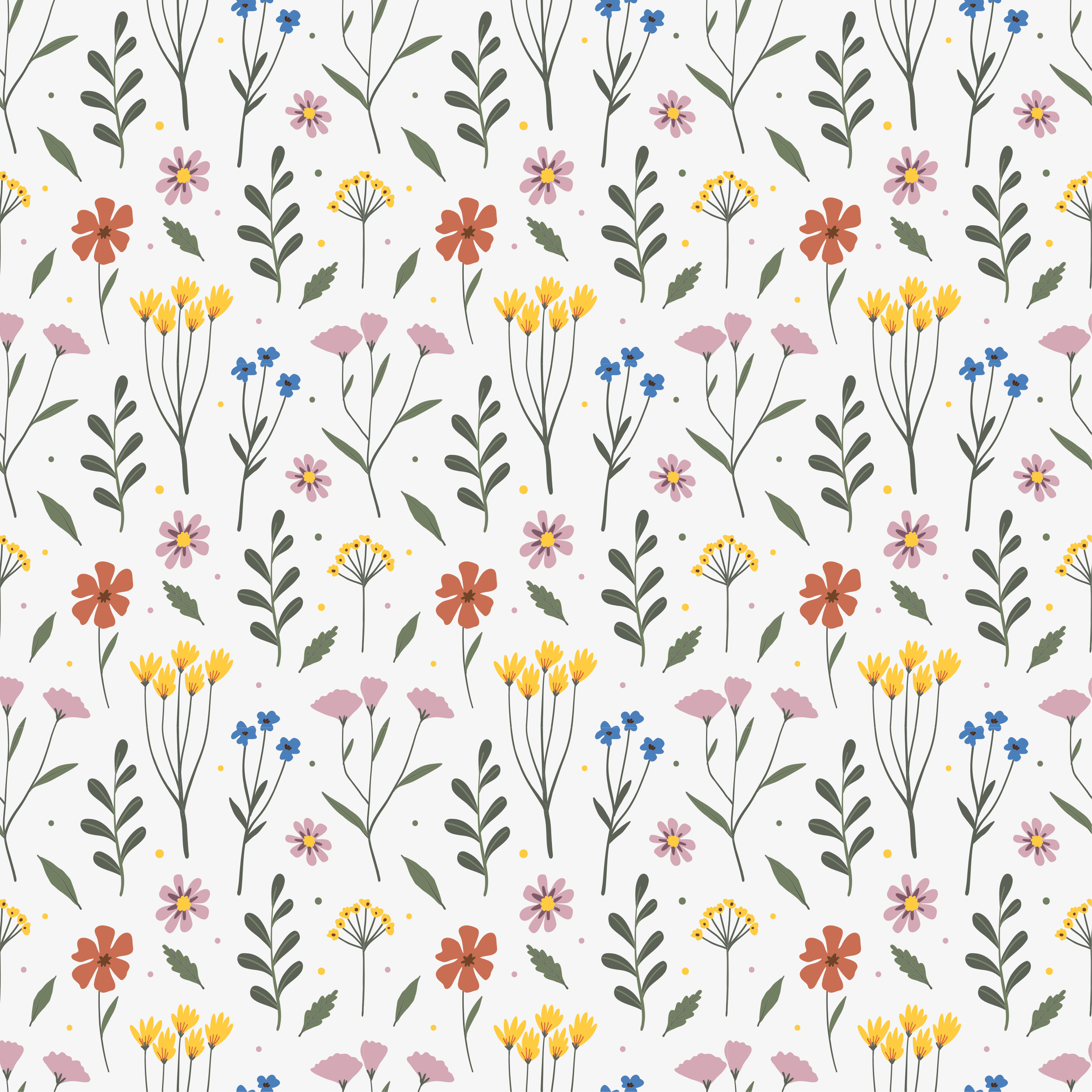 Flower rug with colorful garden flower pattern - TenStickers