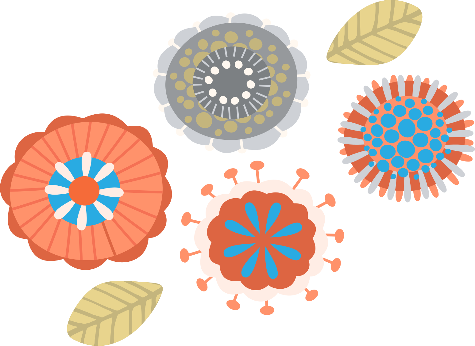 Flower rug in vibrant floral patterns - TenStickers