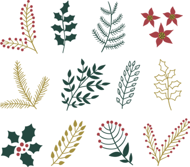 Dining room vinyl rug with christmas decorations - TenStickers