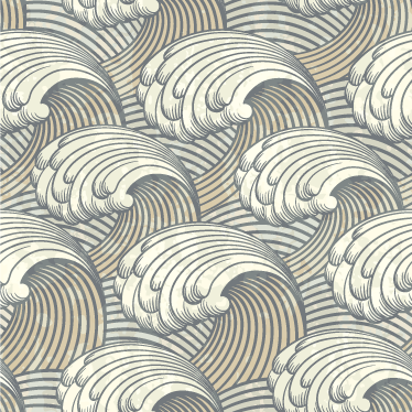 Dining room vinyl rug with vintage waves design - TenStickers