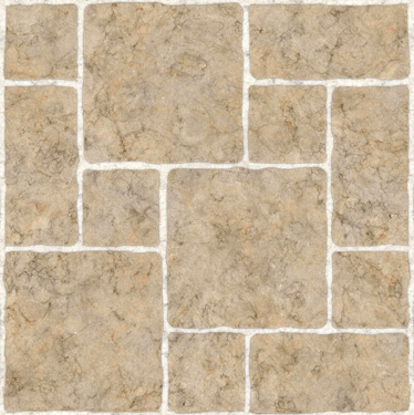 Bathroom vinyl rug in beige stone design - TenStickers