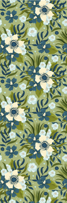 Floral vinyl rug with floral nature design - TenStickers