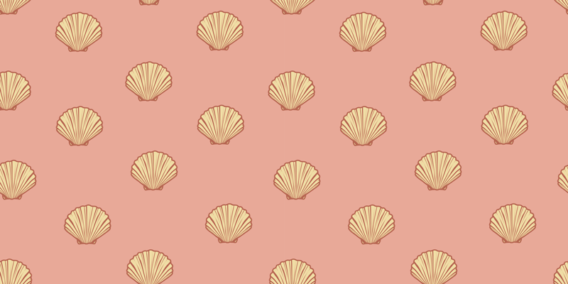 Floral vinyl rug seashell pattern decor - TenStickers
