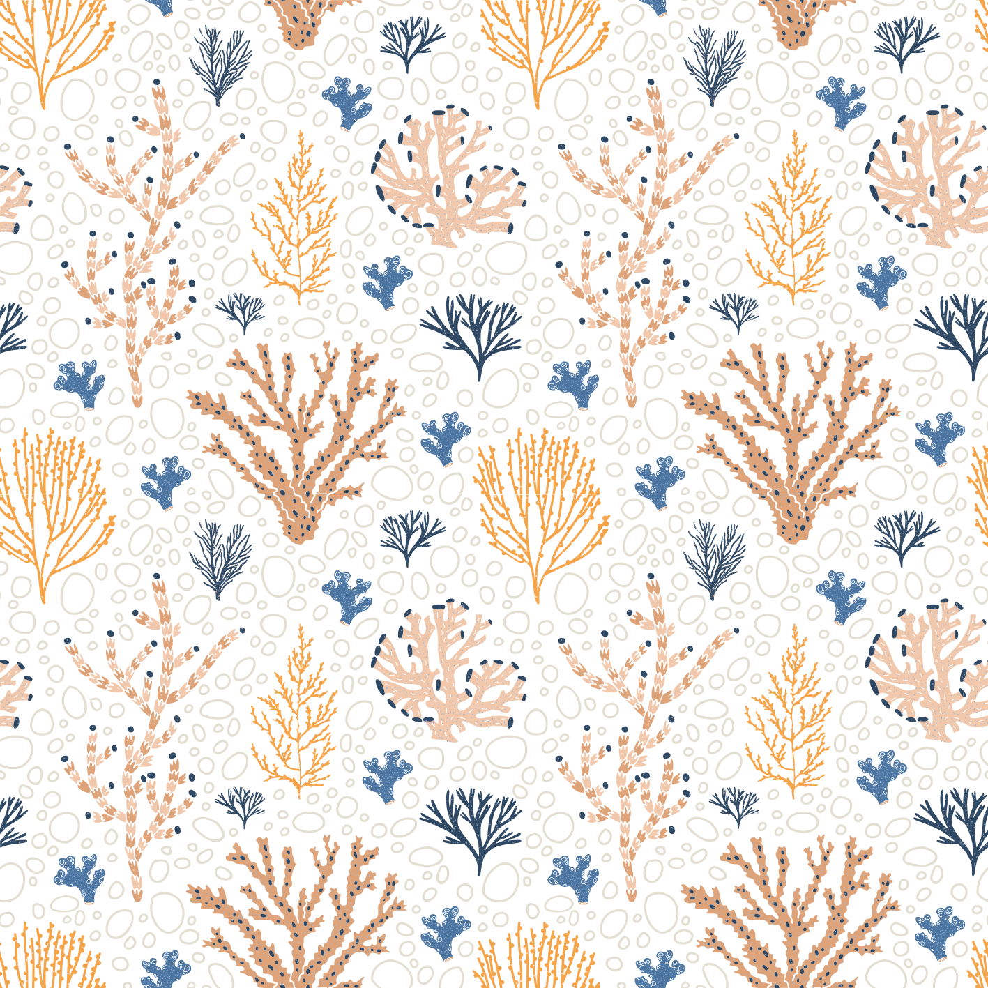 Floral vinyl rug stylish coral design - TenStickers