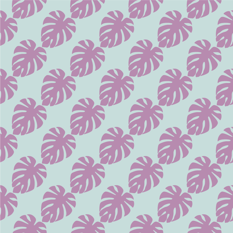 Floral vinyl rug with leaf pattern design - TenStickers
