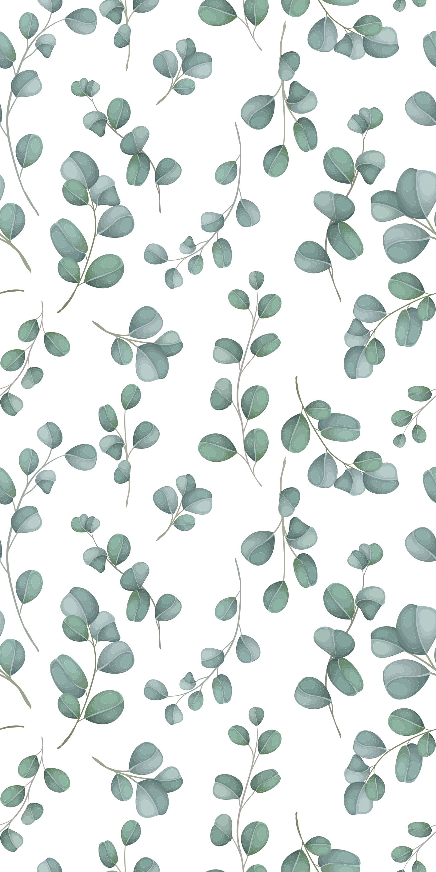 Floral vinyl rug eucalyptus greenery design - TenStickers