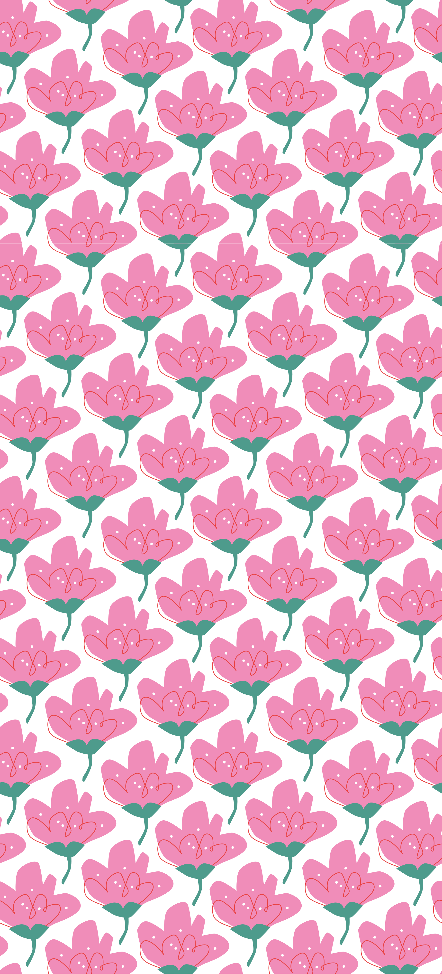 Flower rug with pink blossoms - TenStickers