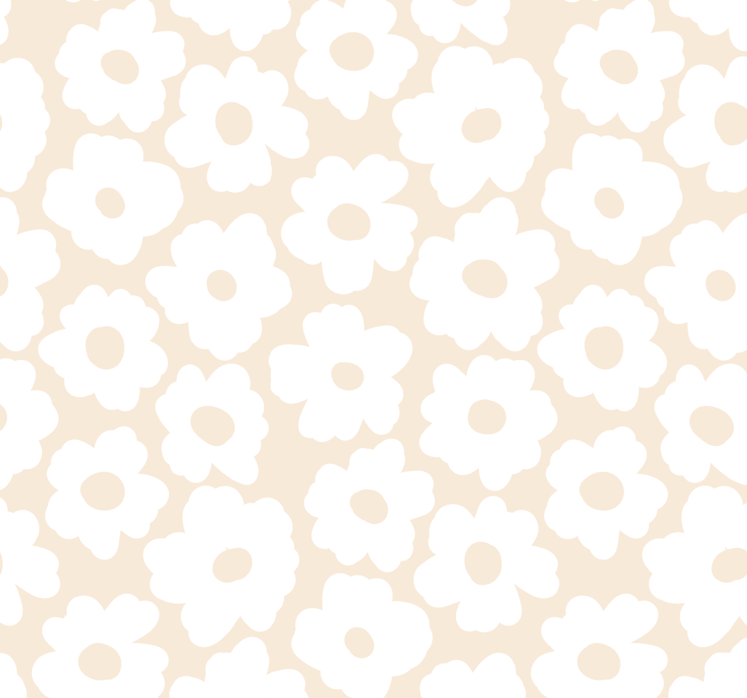 Flower rug white poppy rug - TenStickers