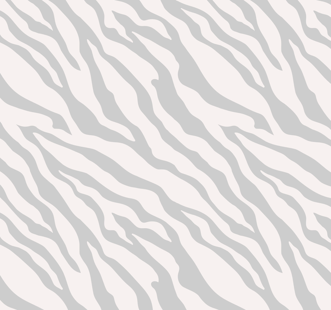 Animal print vinyl rug light gray zebra pattern - TenStickers