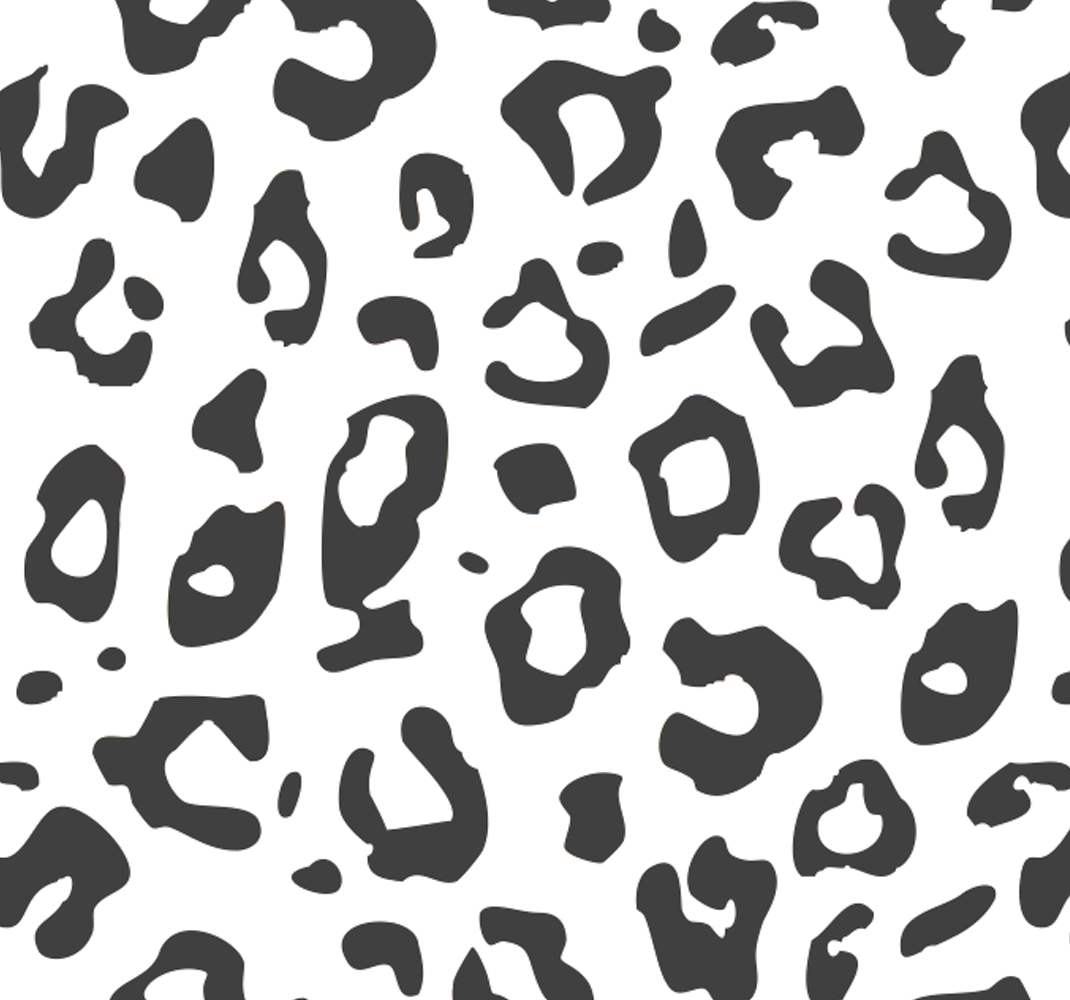 Black leopard animal print vinyl rug - TenStickers
