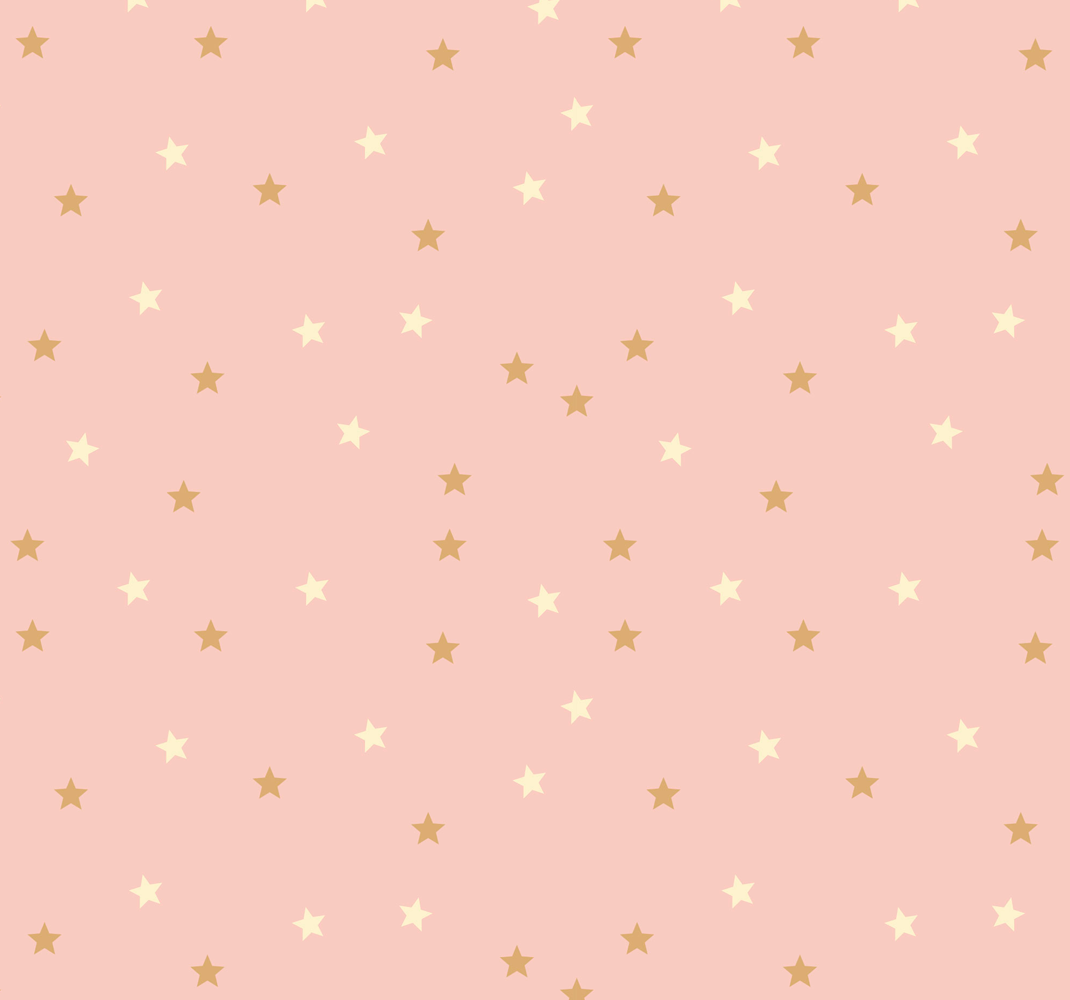 Star vinyl rug with tiny golden stars on pink - TenStickers