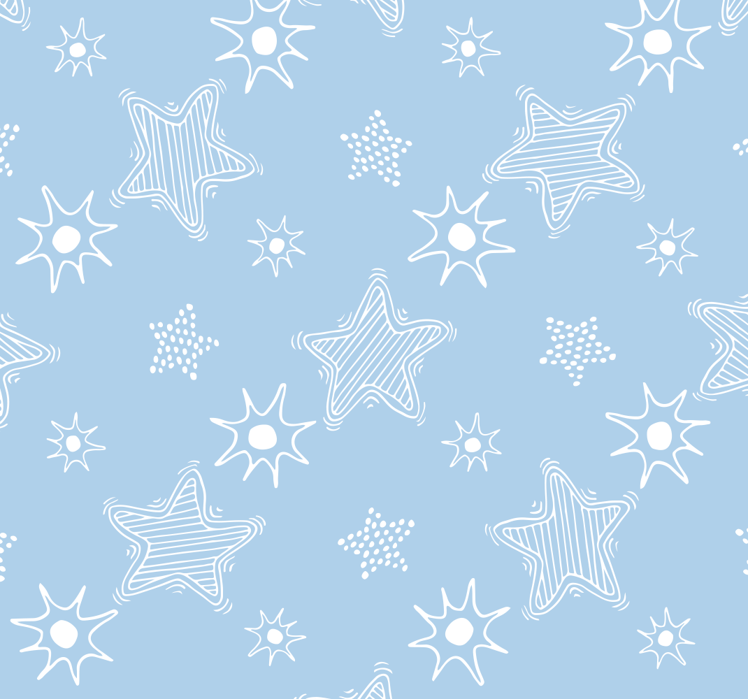 Star vinyl rug with white stars on blue background - TenStickers