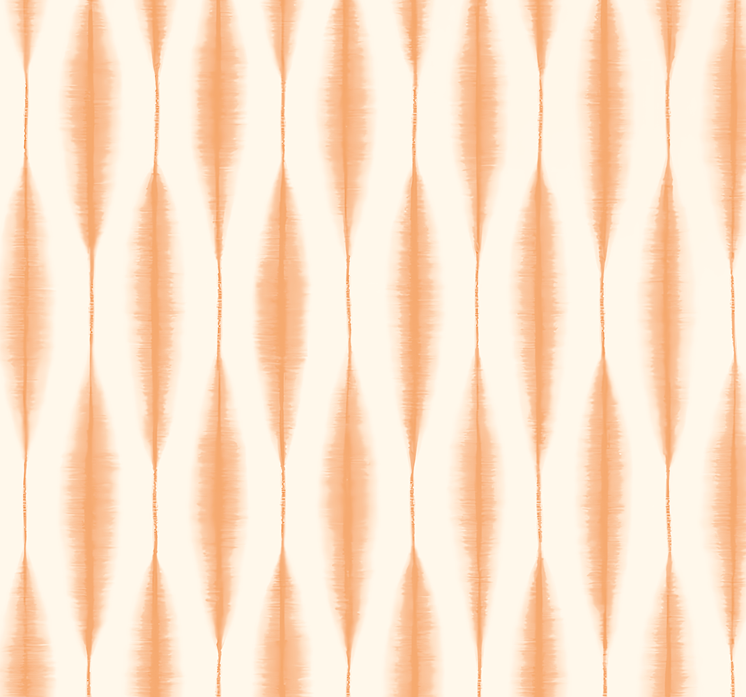 Geometric vinyl rug in orange ikat kasuri design - TenStickers
