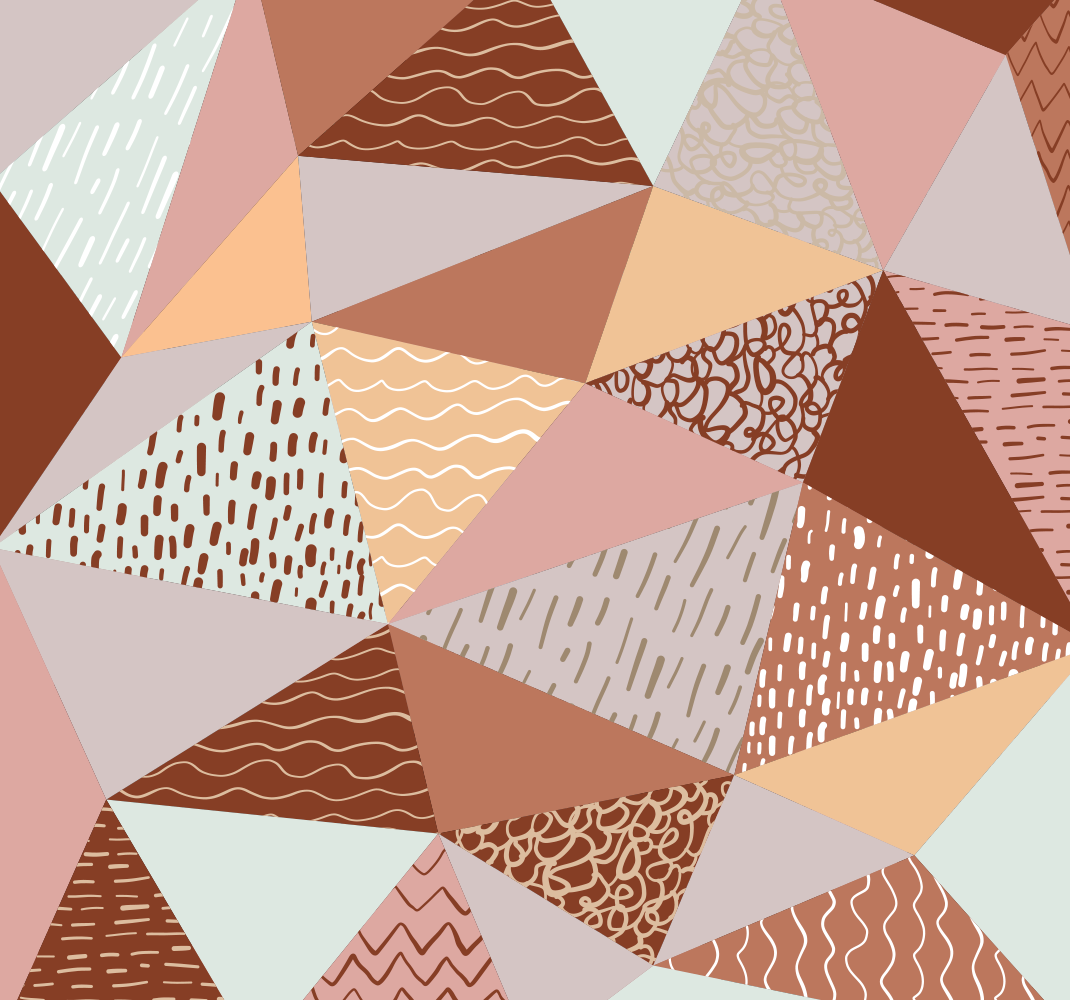 Geometric vinyl rug with triangle design - TenStickers