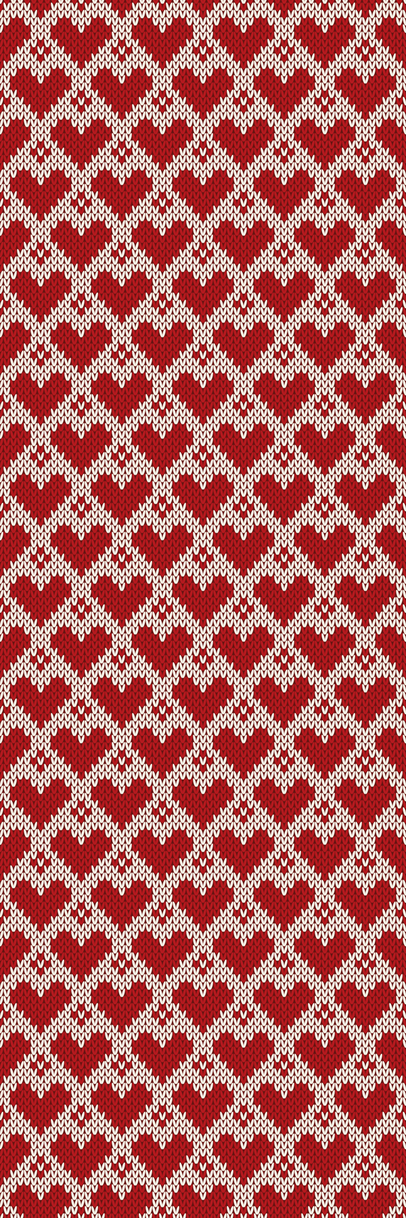 Christmas vinyl rug with knitted sweater hearts design - TenStickers