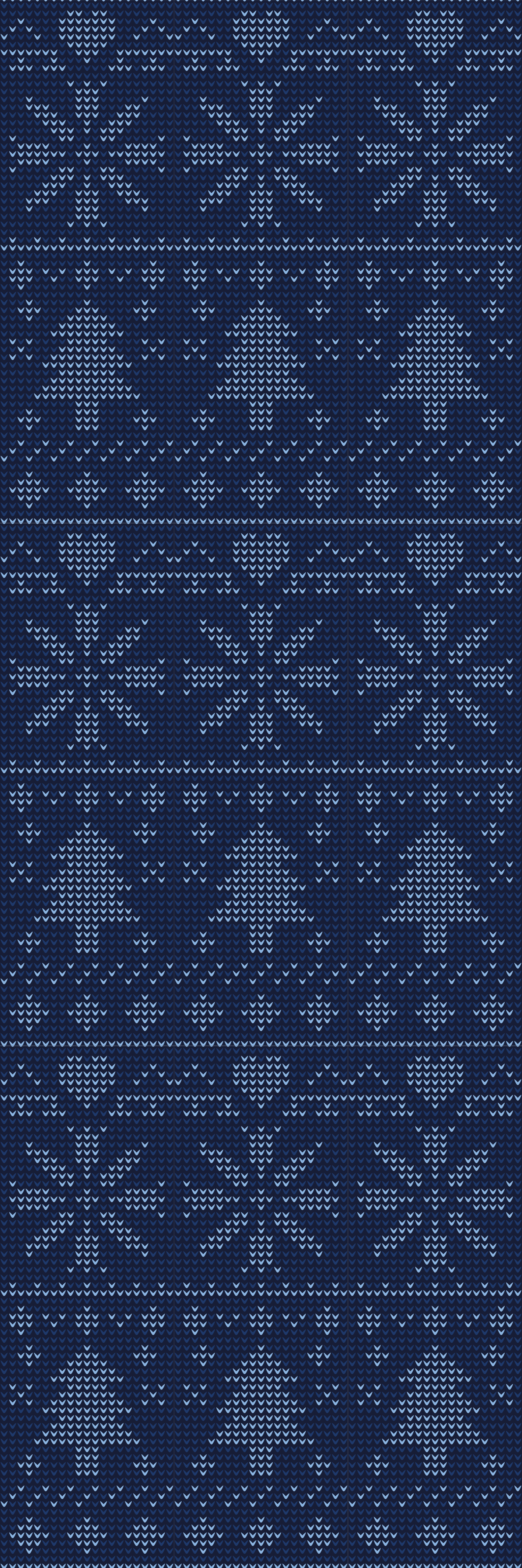 Christmas vinyl rug in navy blue knitted pattern - TenStickers