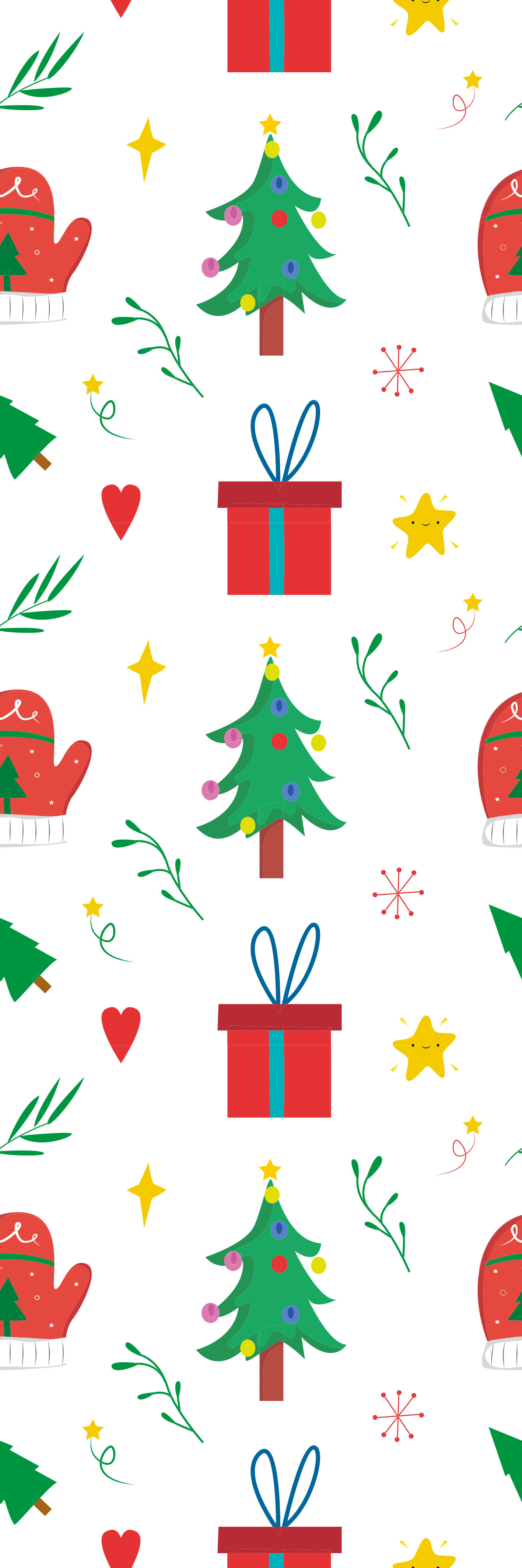 Christmas vinyl rug with vibrant gifts and mittens - TenStickers