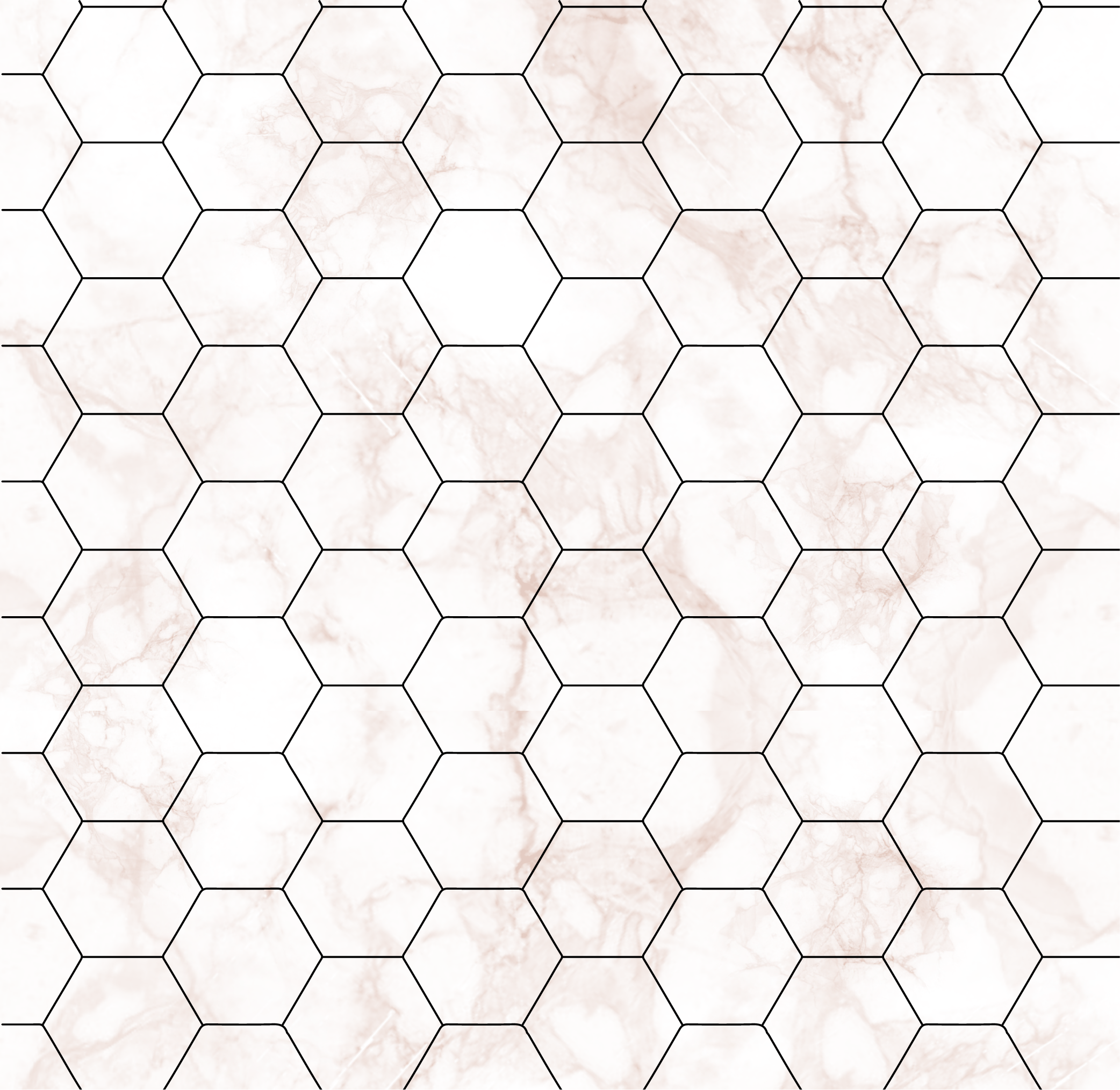 Bedroom vinyl rug marble hexagon pattern - TenStickers