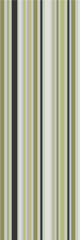Bedroom vinyl rug in shades of green lines geometric pattern - TenStickers