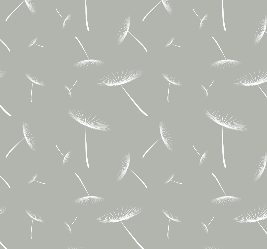 Grey flowery light bedroom vinyl rug - TenStickers
