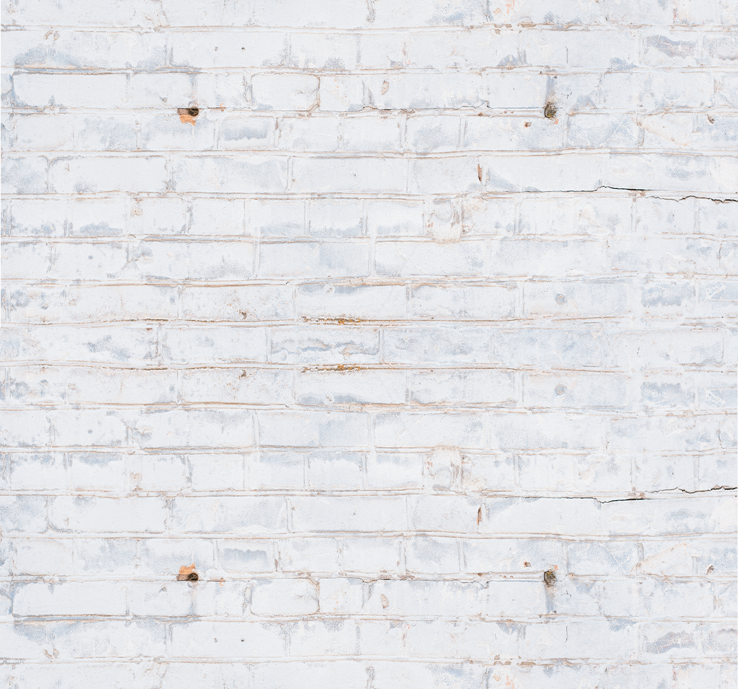 Bedroom vinyl rug in white brick pattern with wear - TenStickers