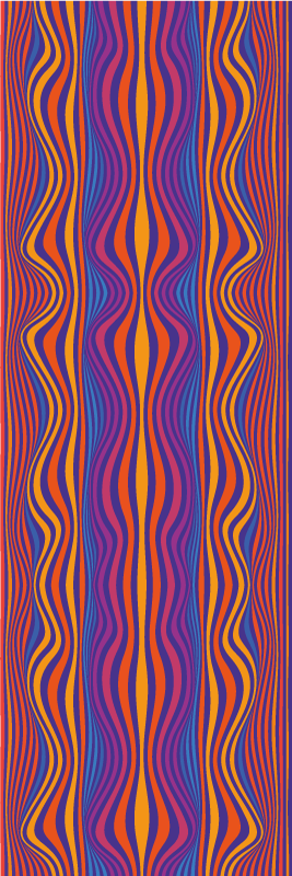 Bedroom vinyl rug with psychedelic wavy lines - TenStickers