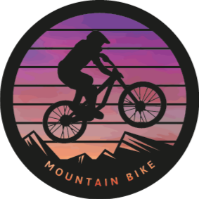Nature vinyl rug mountain biker trails - TenStickers