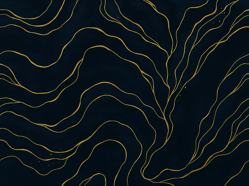 Bedroom vinyl rug dark blue and gold marble - TenStickers