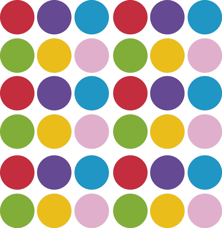 Geometric vinyl rug colorful circle design - TenStickers